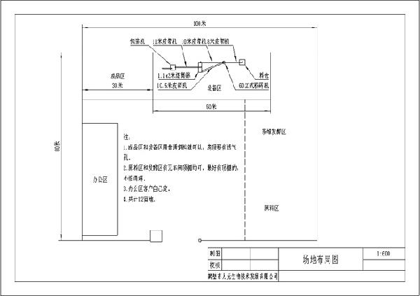 中型|年產(chǎn)2萬(wàn)噸有機(jī)肥生產(chǎn)線(xiàn)設(shè)備配置與工藝流程平面圖