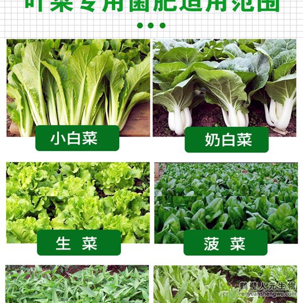 多氨豆粕菌肥系列葉菜類專用肥適用范圍：適用于生菜、雍菜、油菜、茼蒿、芹菜、菠菜、木耳菜、油麥菜、韭菜、娃娃菜、空心菜、菜心、莧菜等葉菜類作物。